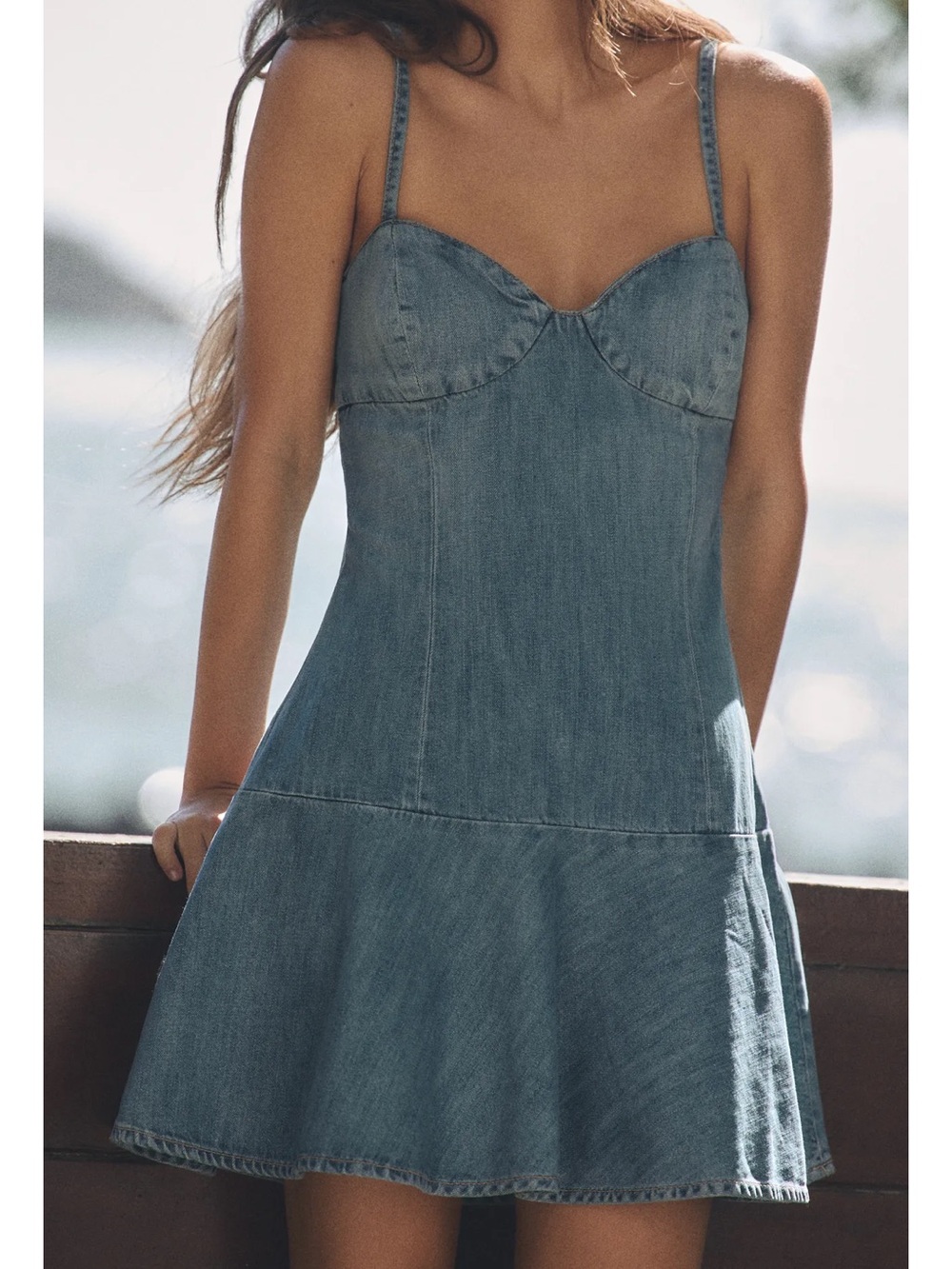 NWT Zara Blue Denim Mini Dress